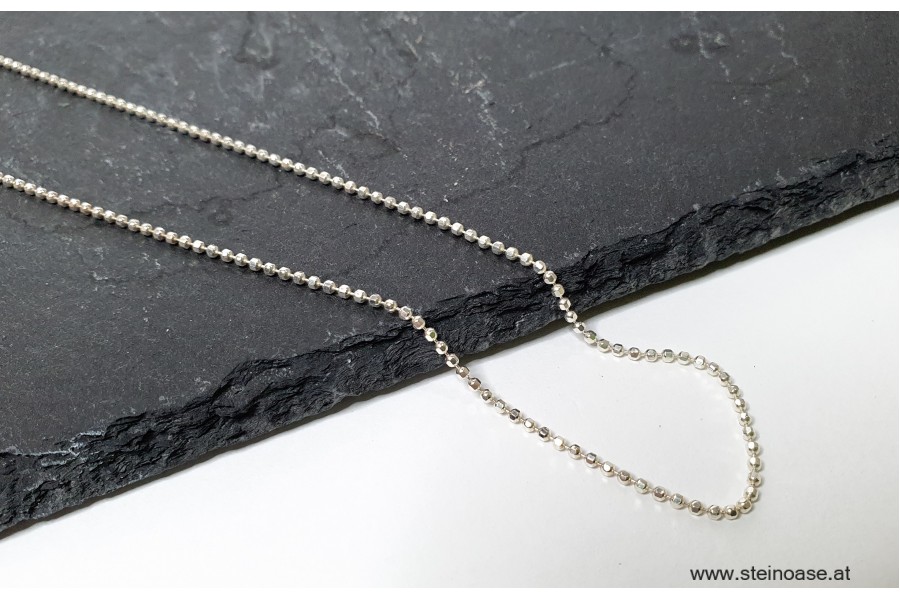 Kette Silber facettiert  50cm 